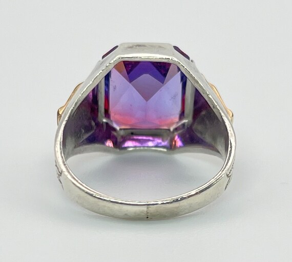 Art Deco Color Change Lab Created Sapphire 925 St… - image 9