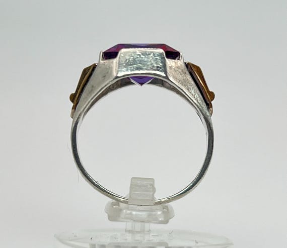 Art Deco Color Change Lab Created Sapphire 925 St… - image 6