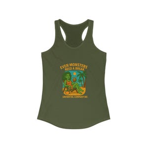 Medusa Racerback Tank Top: Summer Beach Graphic