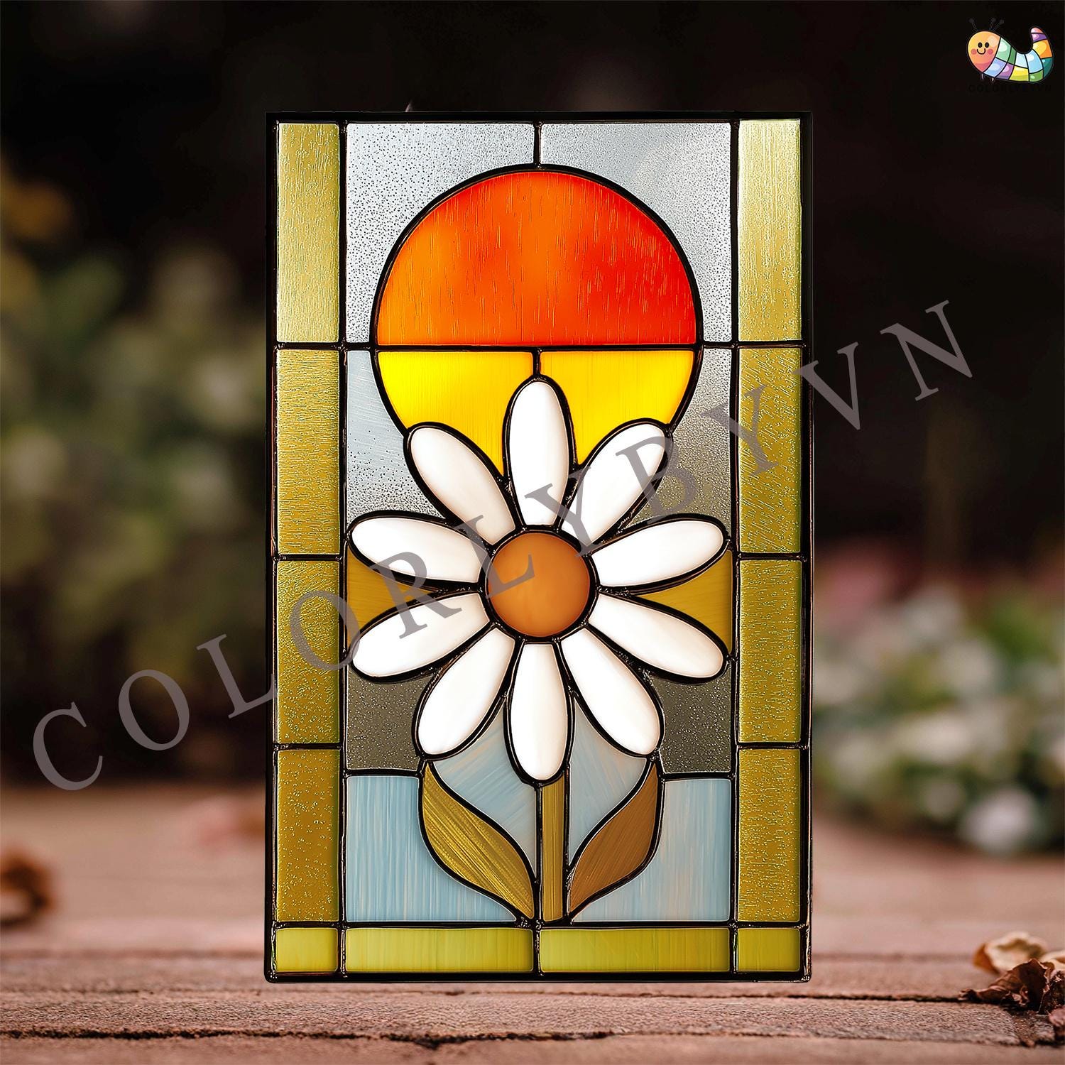 daisy-stained-glass-pattern-sunset-flower-window-panel-template