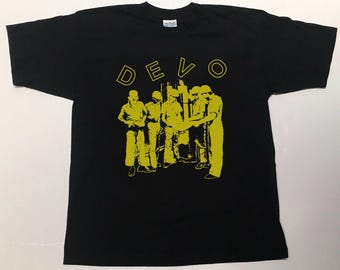 Kleding T-shirt Cotton Gildan DEVO Rock Band Concert Tour