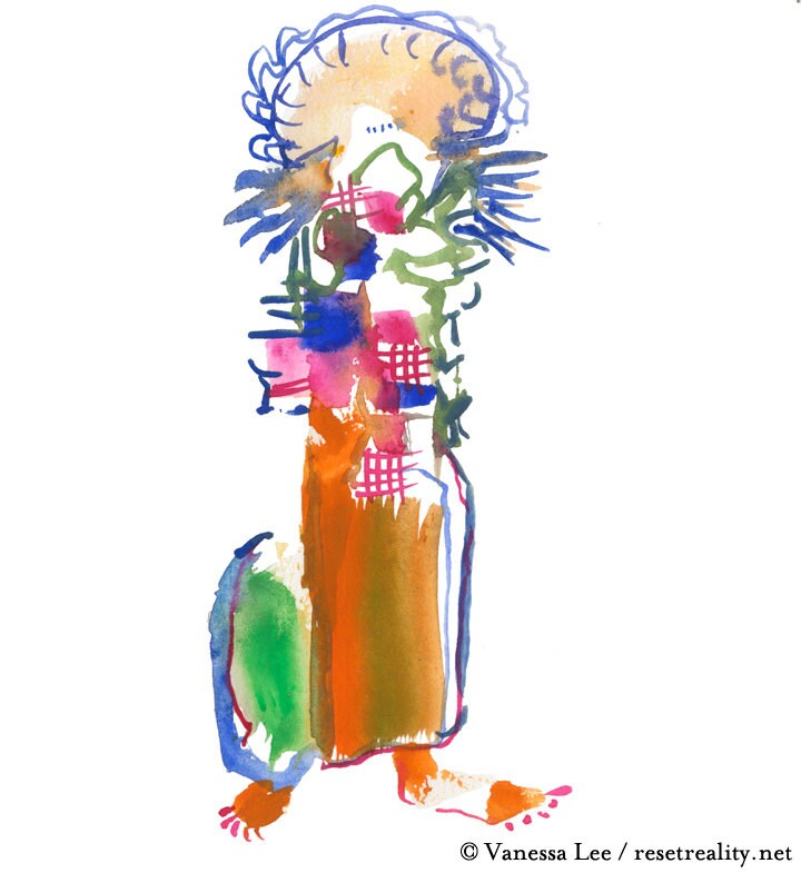 Original Watercolor Figure Painting Abstract Art Fashion | Etsy