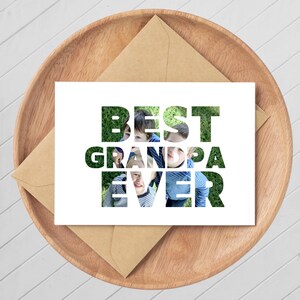 Meilleure carte de grand-père de tous les temps, cadeau de fête des pères, modèle de toile, cadeau pour lui, téléchargement numérique, grand-père, carte personnalisée, carte d'anniversaire