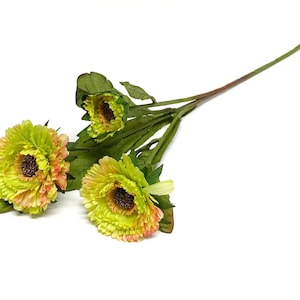 Apple Lime Green Pink Artificial Mum Spray - Artificial Flowers, Flower Crown, Woodland, Wild Flowers, DIY Wedding, Hair Accessories, Hat
