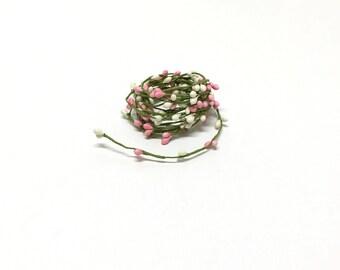 Wedding Decor Flower Crown Wreath Supplies The Blue Hutch 9/' White Green Pip Berry Garland Millinery Berries Artificial Berries