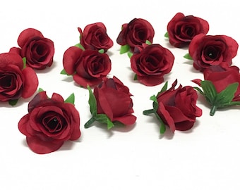 Silk Flowers Millinery Flower Crown 34 Tiny Pastel Pink and Red Sweetheart Roses Wedding MINIATURE Artificial Flowers