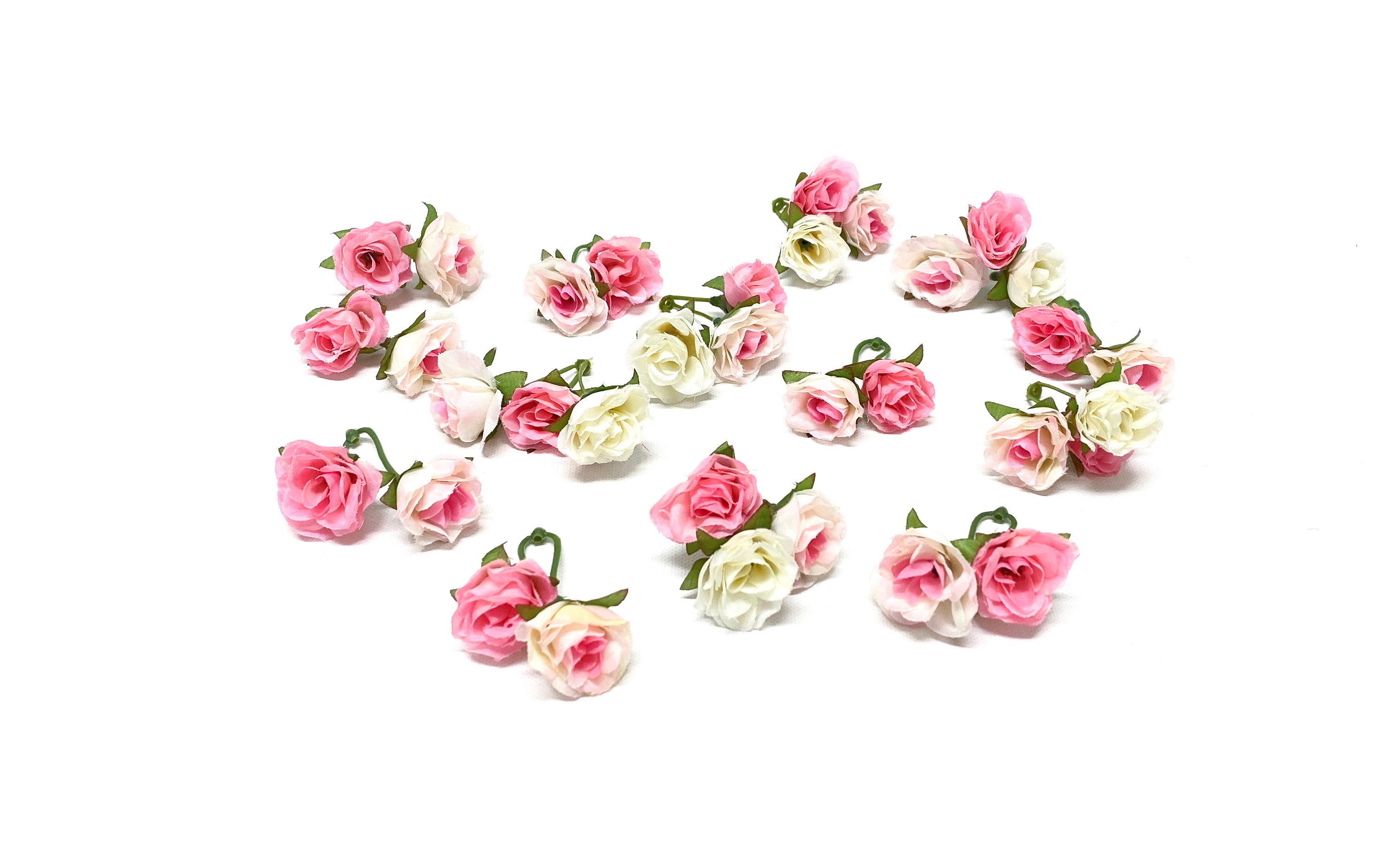 34 Tiny Artificial Sweetheart Roses in Shades of Pink and - Etsy