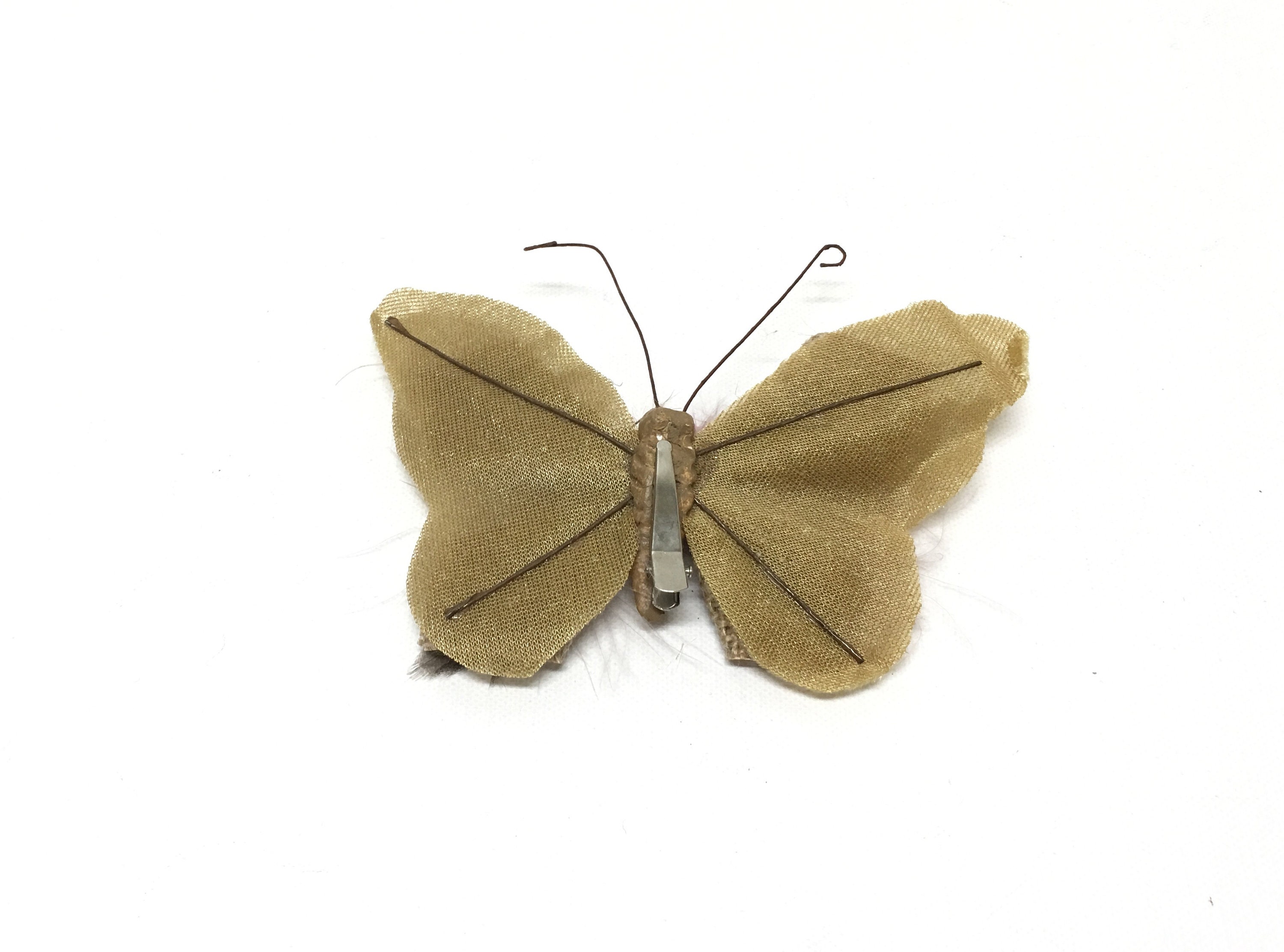 Beige or Brown Butterfly Fake Butterfly Artificial Butterfly Feather  Butterfly Scrapbooking Cake Decorations Embellishments Hairclip 
