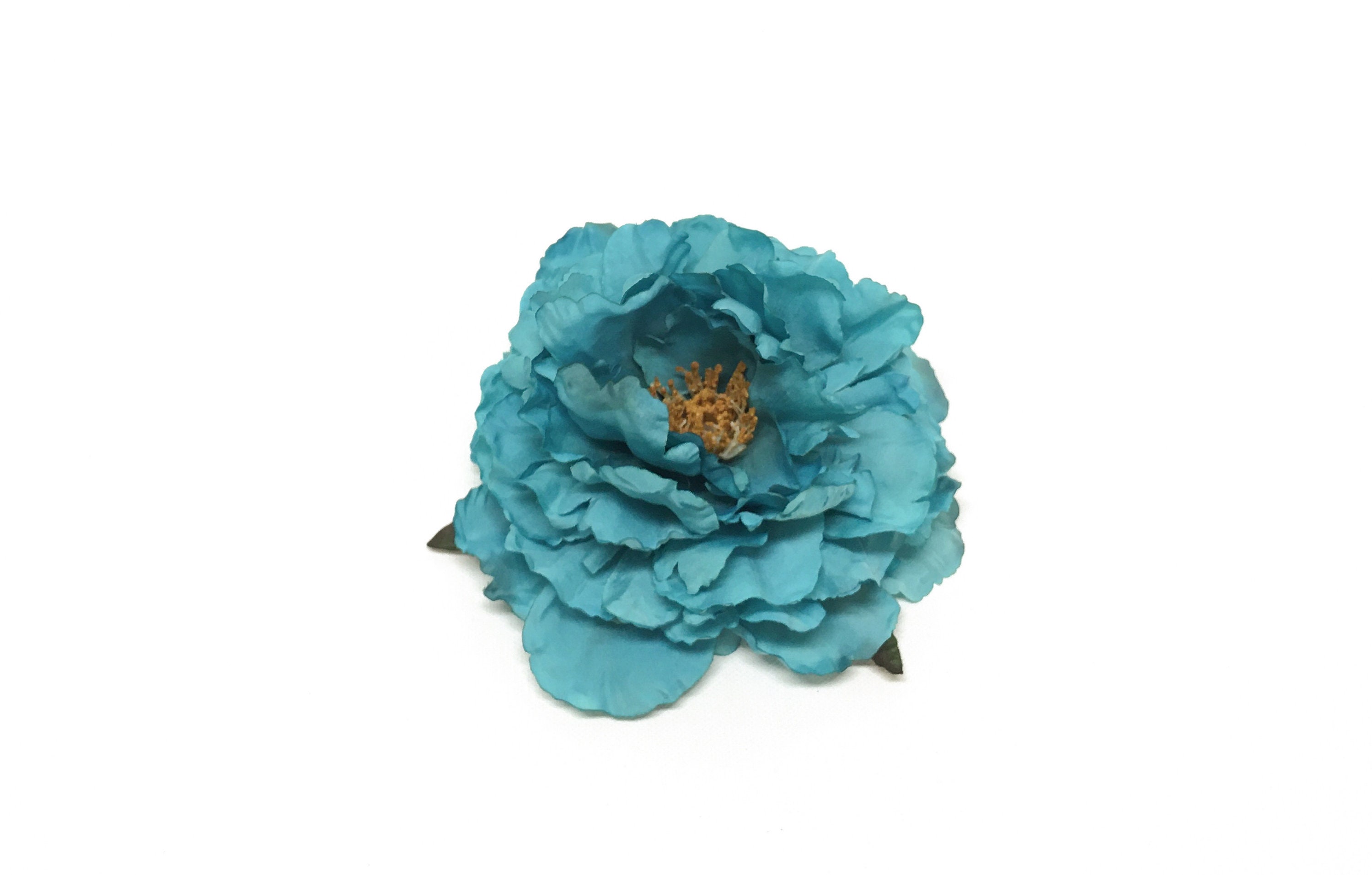 TURQUOISE Artificial Peony Artificial Flowers Silk Flowers Etsy
