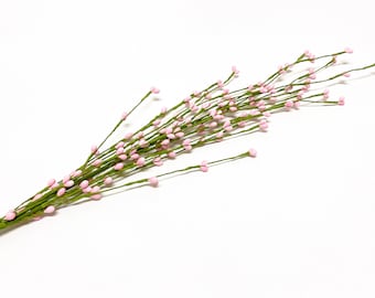 PINK Artificial Pip Berry Spray -Wedding Crown, Flower Crown, Rice Berry Spray, Artificial Flowers, Corsage, Millinery, Pepper Berry, Wreath