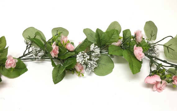 Wedding Crowns Artificial Flowers 6 Ft Blush Pink Mini Ranunculus GARLAND Wedding Arbor Silk Flowers Flower Crown Wreath Nursery