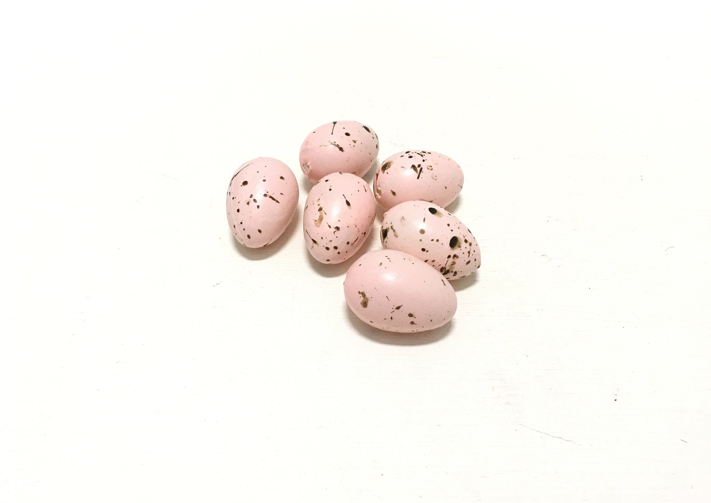 6 Artificial PINK Bird Eggs With Brown Speckles Artificial | Etsy