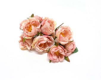 10 Artificial Roses - Shades of Pink -Silk Flowers, Artificial Flowers, Flower Crown, Millinery, Wedding, Hair Accessories, Corsage, Bouquet