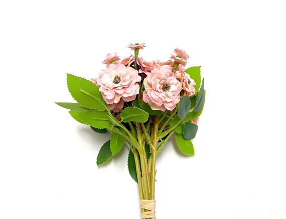 KITDAHOM 25 Pezzi Rose Artificiali - Rose Finte 29 x 25 x 5cm - Con Steli - Bouquet Fai-da-Te per Matrimoni - Per Nozze, San Valentino, Festa della Mamma, Arredamento (Magenta