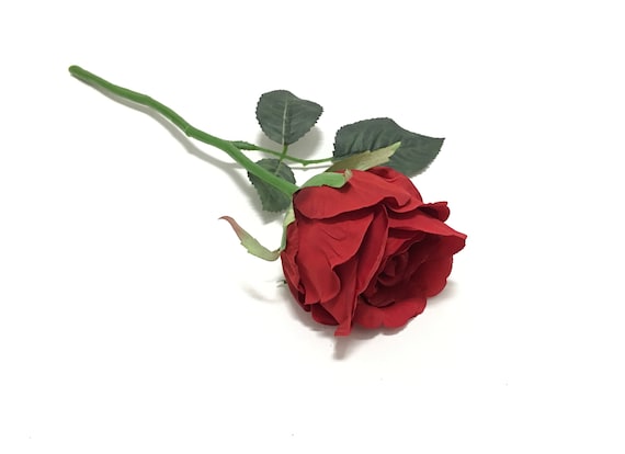 1 Large RED Rose ON STEM Artificial Flower Hat Silk Flower - Etsy 1 Large RED Rose ON STEM Artificial Flower Hat Silk Flower - Etsy