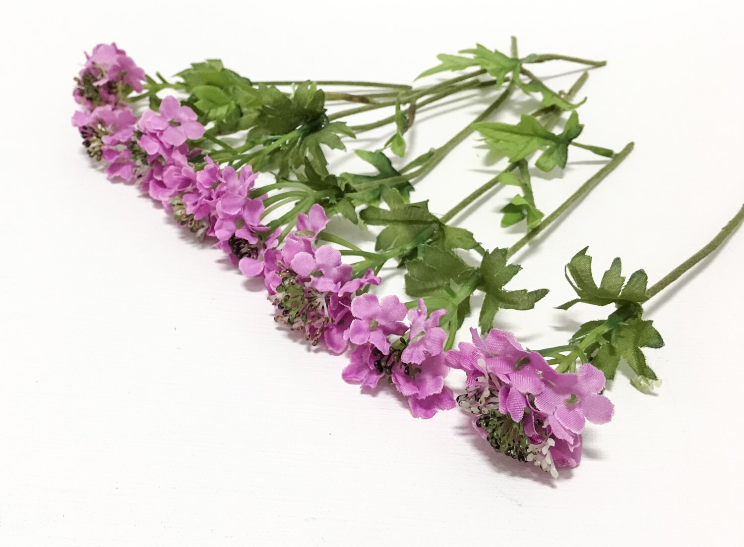 8 Small Bunches of Purple Lantana Tiny Artificial Flowers Etsy