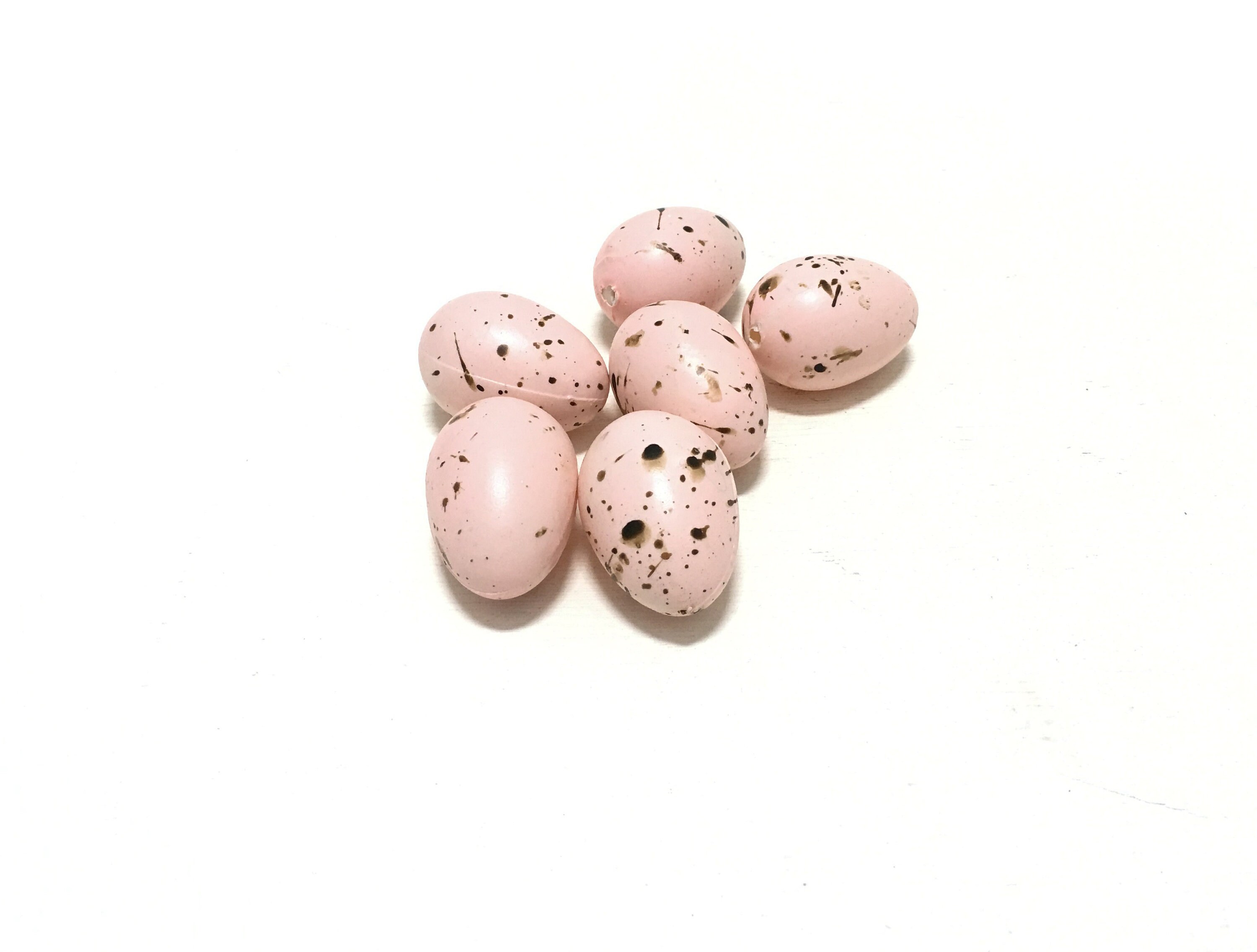 6 Artificial PINK Bird Eggs With Brown Speckles Artificial | Etsy