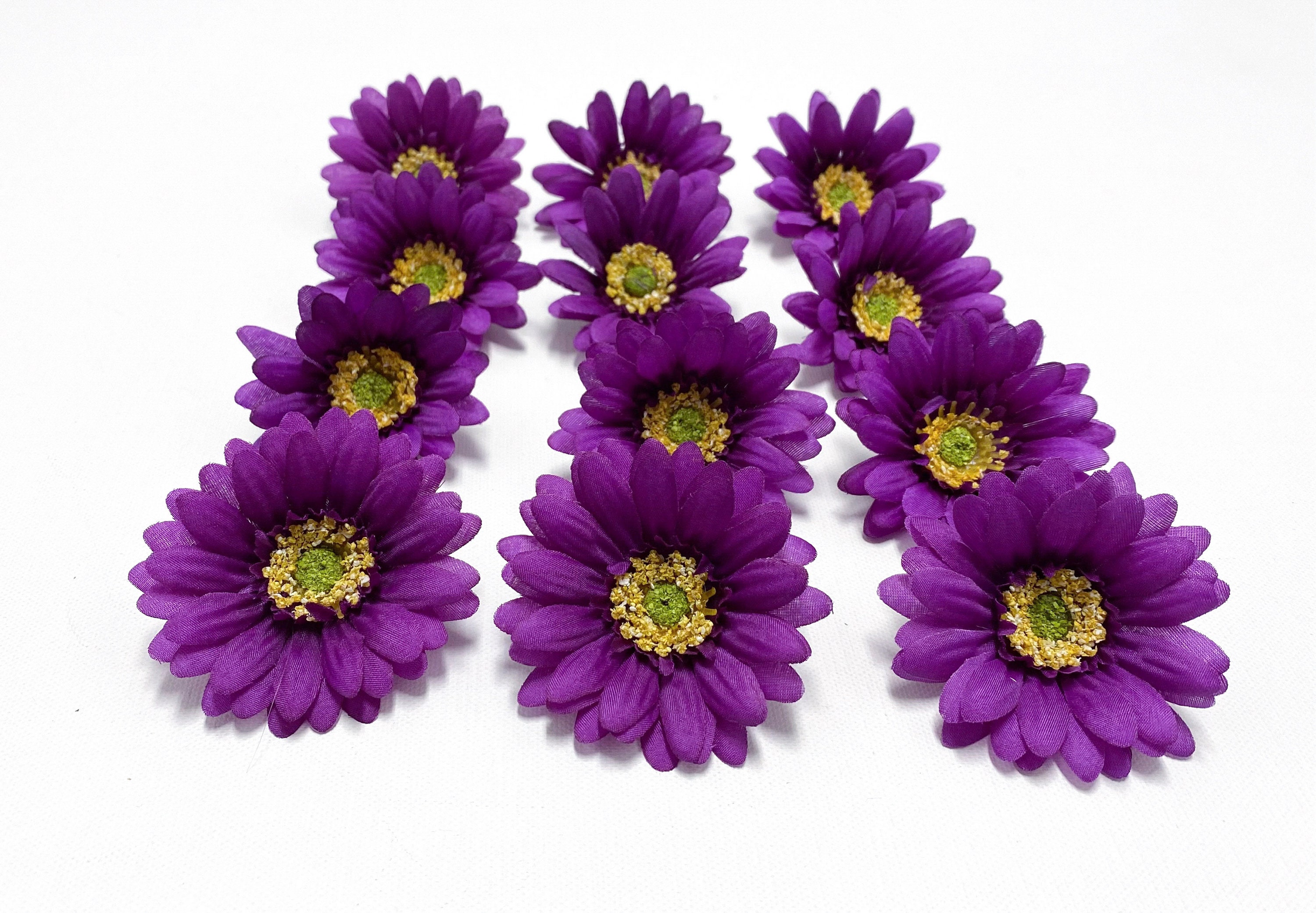 HCRXVV Fiori artificiali, 120 pezzi, come vera margherita, mini fiori artificiali, in seta, per decorazione per capelli, decorazione per matrimoni, decorazione per il fai da te