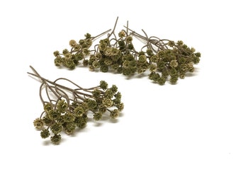 GREEN Plastic Artificial Baby's Breath- Gypsophila, Artificial Flowers, Greenery, Filler, Flower Crown, Hair Accessories, Millinery, Bouquet