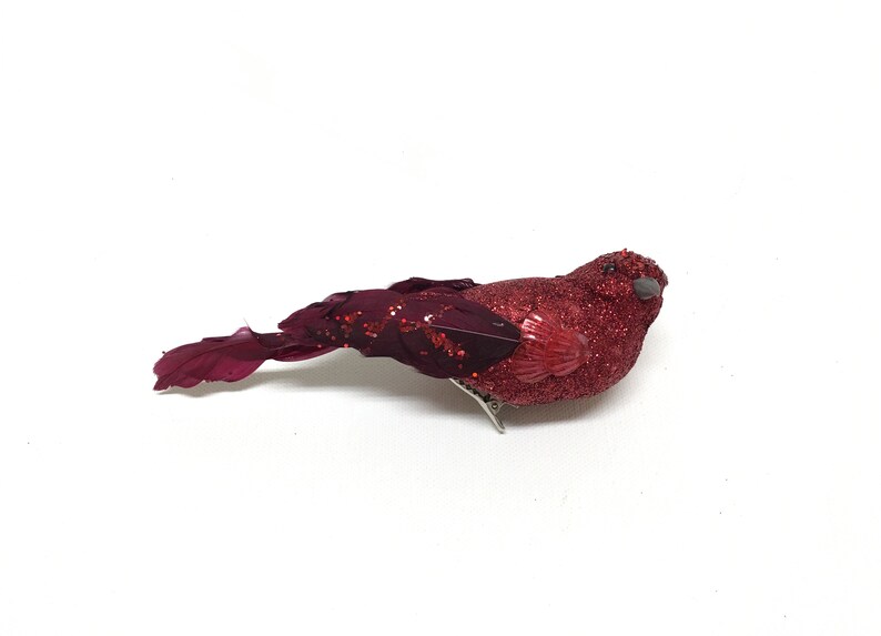 1 Oiseau Canari Rouge Artificiel Avec Plume De Queue Sur Clip Embellissement De Lartisanat La Maison Décoration Décoration De Noël Accessoire De