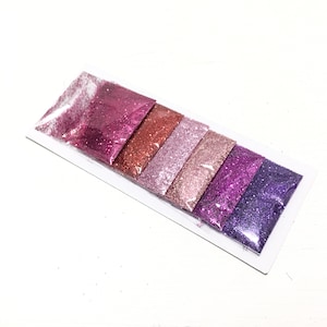 Superfine Craft Glitter - 6 Count Package in Shades of Pink and Purple, Glitter, Wedding, Craft Glitter, Scrapbooking, Kids Crafts