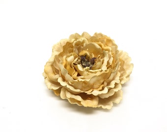 Jumbo Artificial Banana Yellow Peony - Artificial Flowers, Flower Crown, Silk Flowers, DIY Wedding, Hair Accessories, Hat, Wreath, Costume