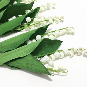 Artificial Lily of the Valley Flower Stems Bouquet, Artificial Flowers, Wedding Flowers, Silk Flowers, Flower Crown, Flower Arrangement image 3