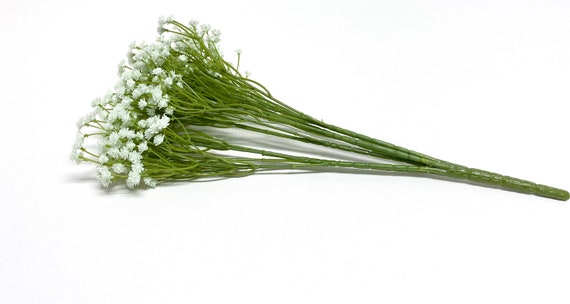 6 Stems Real Touch White Gypsophila Baby's Breath Babybreath Baby Breath ,faux  Baby Breath Baby Breath Filler Silk Wedding Bouquet 