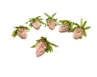 6 Artificial Peachy Pink Thistles - Artificial Flowers, Silk Flowers, Flower Crown, Hair Accessories, Millinery, Corsage, Wedding, Wreath