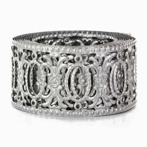 2 Inch Zinc Plated Metal Ribbon With Open Ovals Picture Etsy