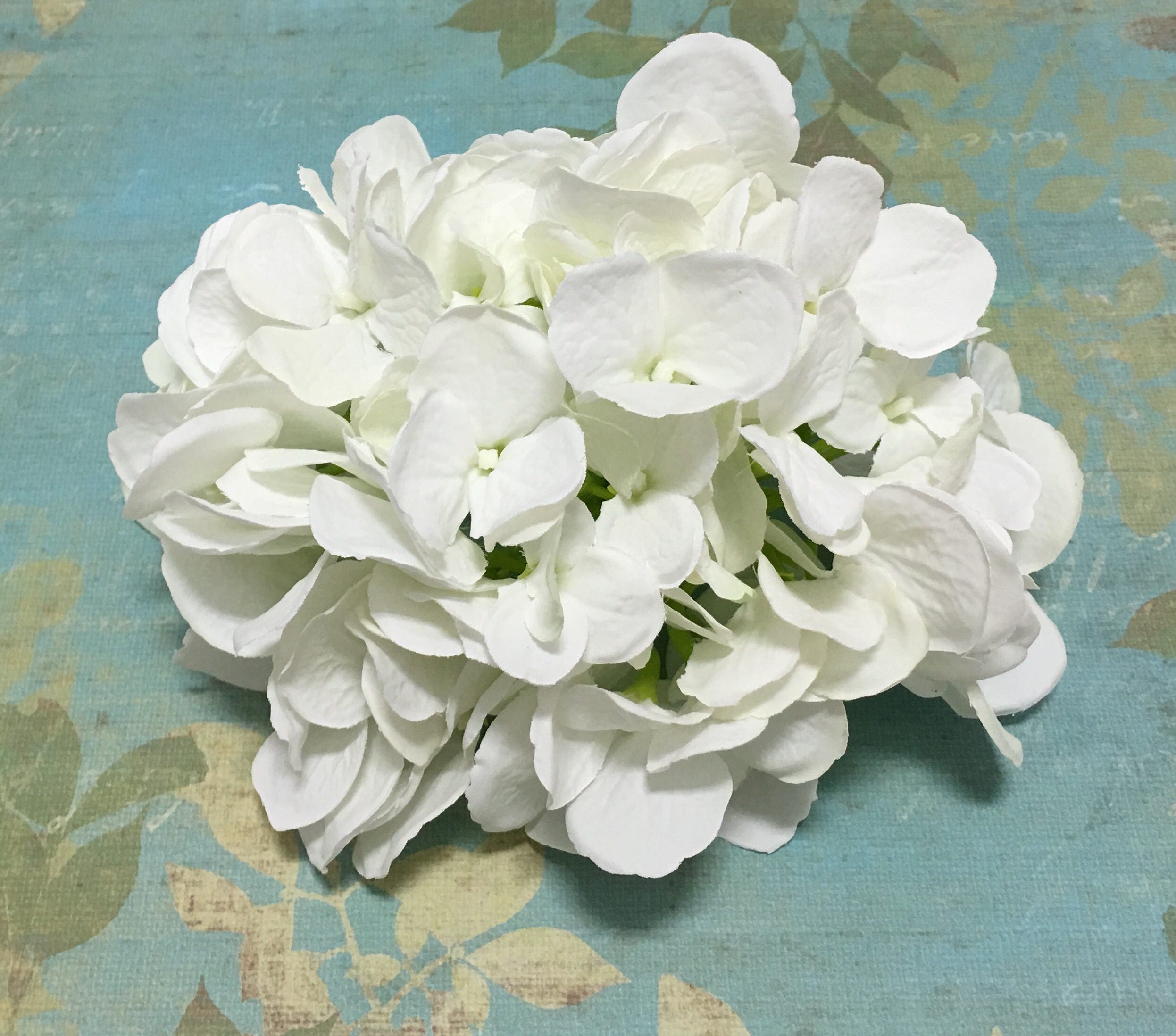 Artificial White Hydrangea Head Artificial Flowers Silk Etsy