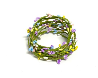 12 Foot Multicolor Easter Pip Berry GARLAND - Flower Crown, Wedding, DIY, Artificial Flowers, Corsage, Millinery, Wreath, Centerpiece