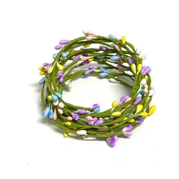 12 Foot Multicolor Easter Pip Berry GARLAND - Flower Crown, Wedding, DIY, Artificial Flowers, Corsage, Millinery, Wreath, Centerpiece