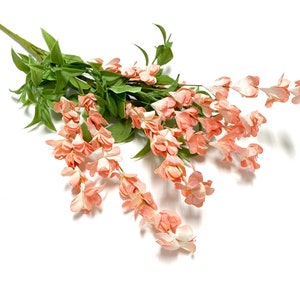 BLEMISHED Peach Paper Artificial Wildflower Bush - Flower Crown, Artificial Flowers, Hair Accessories, Millinery, Corsage, Wedding, DIY