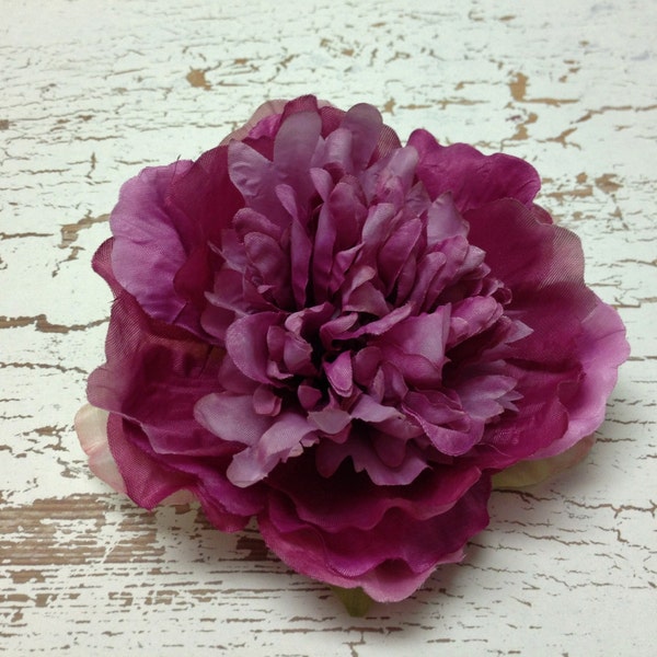 LAST ONE - Smaller Size Peony in Raspberry Purple - 4.5 Inches - Artificial Flower