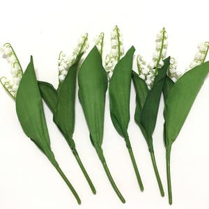 Artificial Lily of the Valley Flower Stems Bouquet, Artificial Flowers, Wedding Flowers, Silk Flowers, Flower Crown, Flower Arrangement image 6