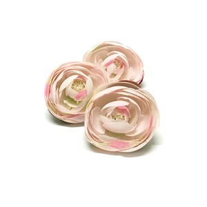 3 BLUSH PINK Artificial Ranunculus Flowers - Artificial Flowers, Silk Flowers, Wedding, Hair Accessories, Flower Crown, Flower Letters, Tutu