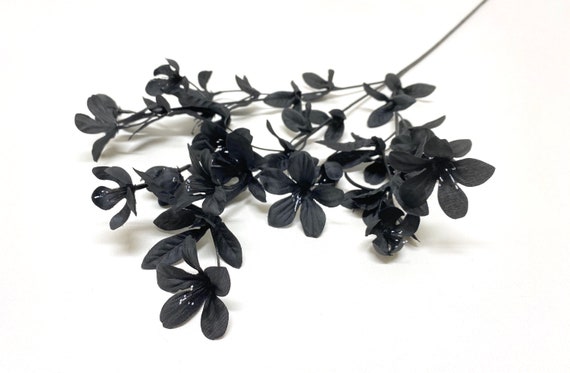 Jumbo Black Mum Artificial Flowers, Silk Flower With or Without
