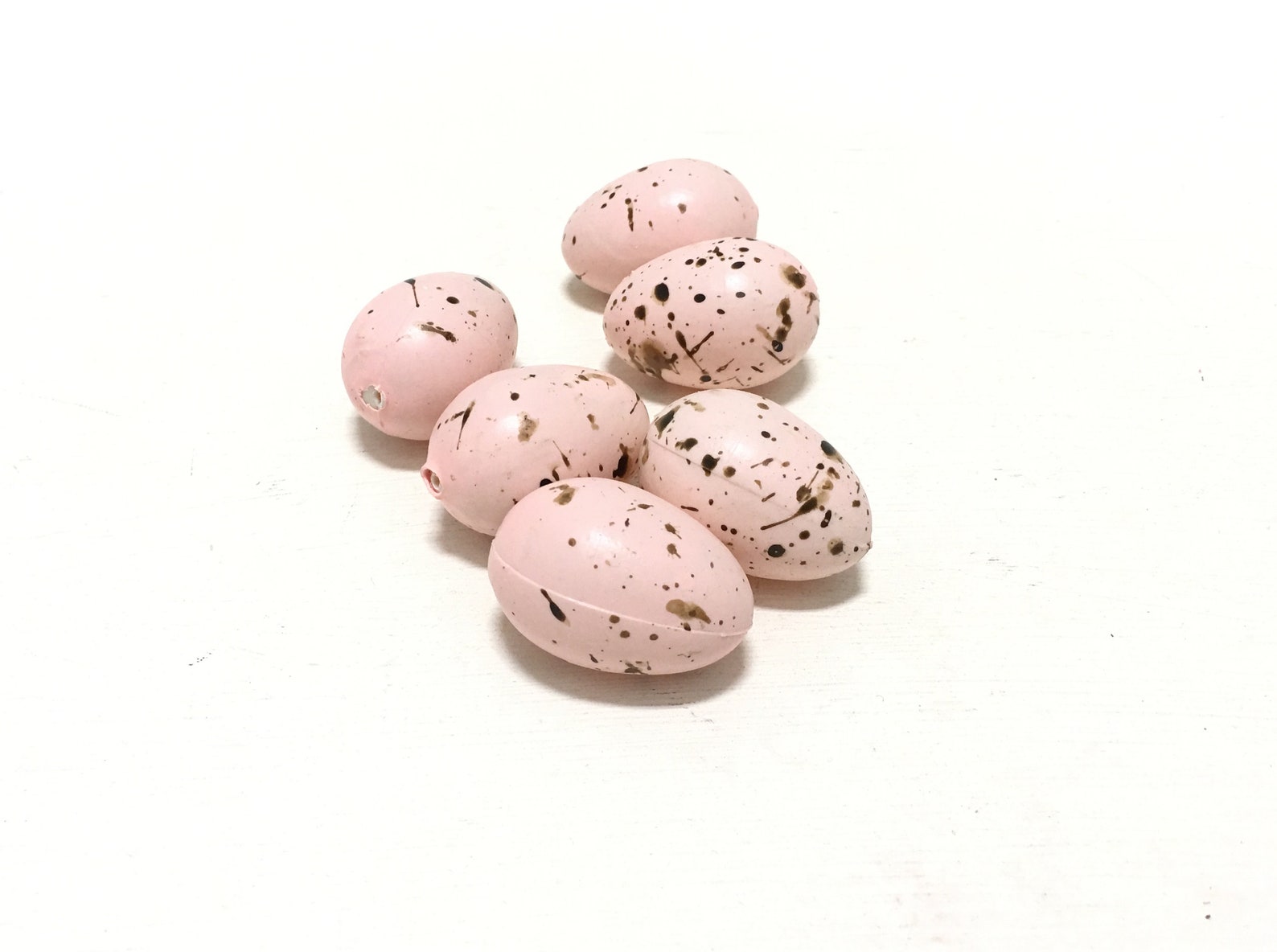 6 Artificial PINK Bird Eggs With Brown Speckles Artificial Etsy Canada