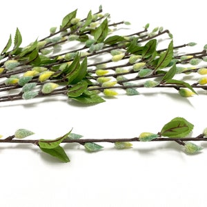 12 Artificial Green Willow Stems - Artificial Flowers, Greenery, Flower Crown, Artificial Flowers, Hair Accessories, Wreath, Millinery, Hat