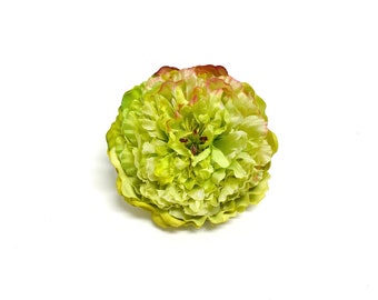 Apple Green Artificial Cabbage Peony- Artificial Flowers, Silk Flower, Hair Accessories, DIY Wedding, Flower Crown, Millinery, Bouquet, Tutu