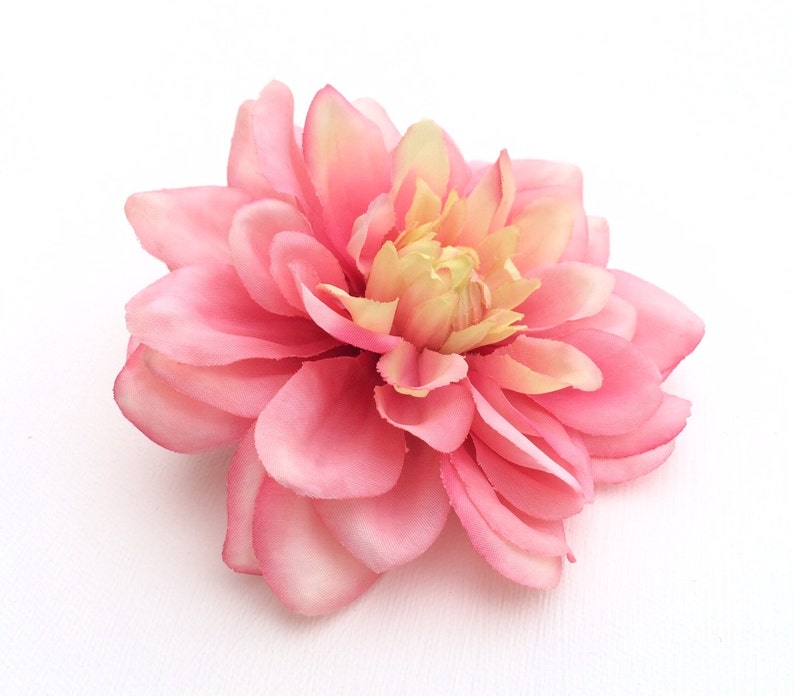 Artificial Pink Dahlia 4.5 Inches Artificial Flowers Silk Etsy