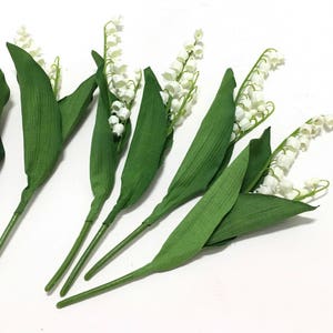 Artificial Lily of the Valley Flower Stems Bouquet, Artificial Flowers, Wedding Flowers, Silk Flowers, Flower Crown, Flower Arrangement image 4