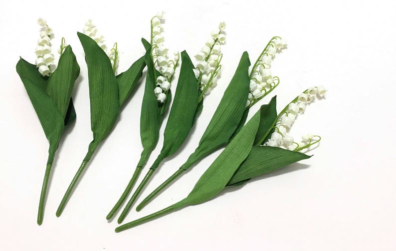 Artificial Lily of the Valley Flower Stems Bouquet, Artificial Flowers, Wedding Flowers, Silk Flowers, Flower Crown, Flower Arrangement image 4