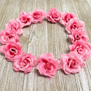 12 Rosas Artificiales Rosa Menta - Flores Artificiales, Flores de Seda, Corona de Flores, Accesorios para el Cabello, Millinery, Boda DIY, Corsage, Sombrero