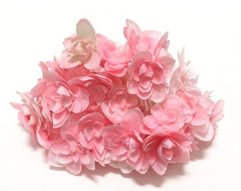 DOUBLE Artificial Hydrangea Head in Shades of Pink - Artificial Flowers, Silk Flowers, Wedding Flowers, Hair Accessory, Flower Crown, Hat