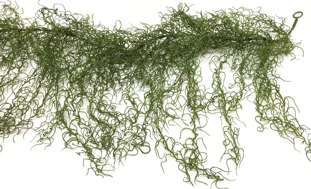 4 Ft Green Artificial Spanish Moss Garland, Gypsophila Artificial Flowers,  Wedding, Arbor, Trellis, Flower Crown, Hair Accessories, Hat 