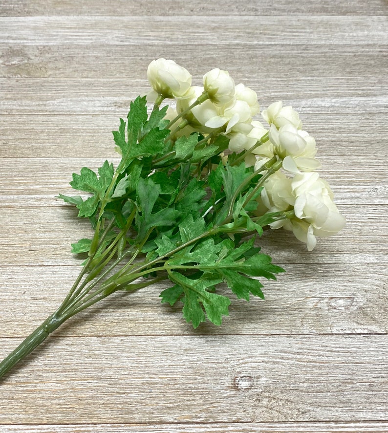 Artificial CREAM Mini Ranunculus Flower Bush Flower Bush Etsy
