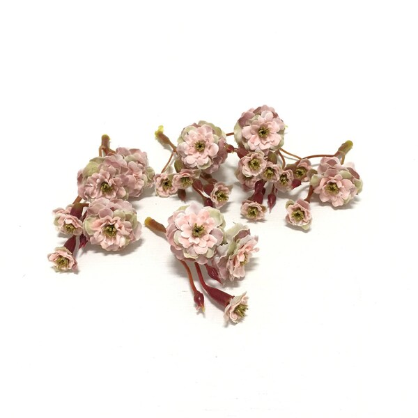 LAST ONE Primroses - Artificial Dusty Pink Pom Pom Roses - Silk Flower, Articicial Flowers, Flower Crown, Hair Accessories, Tutu