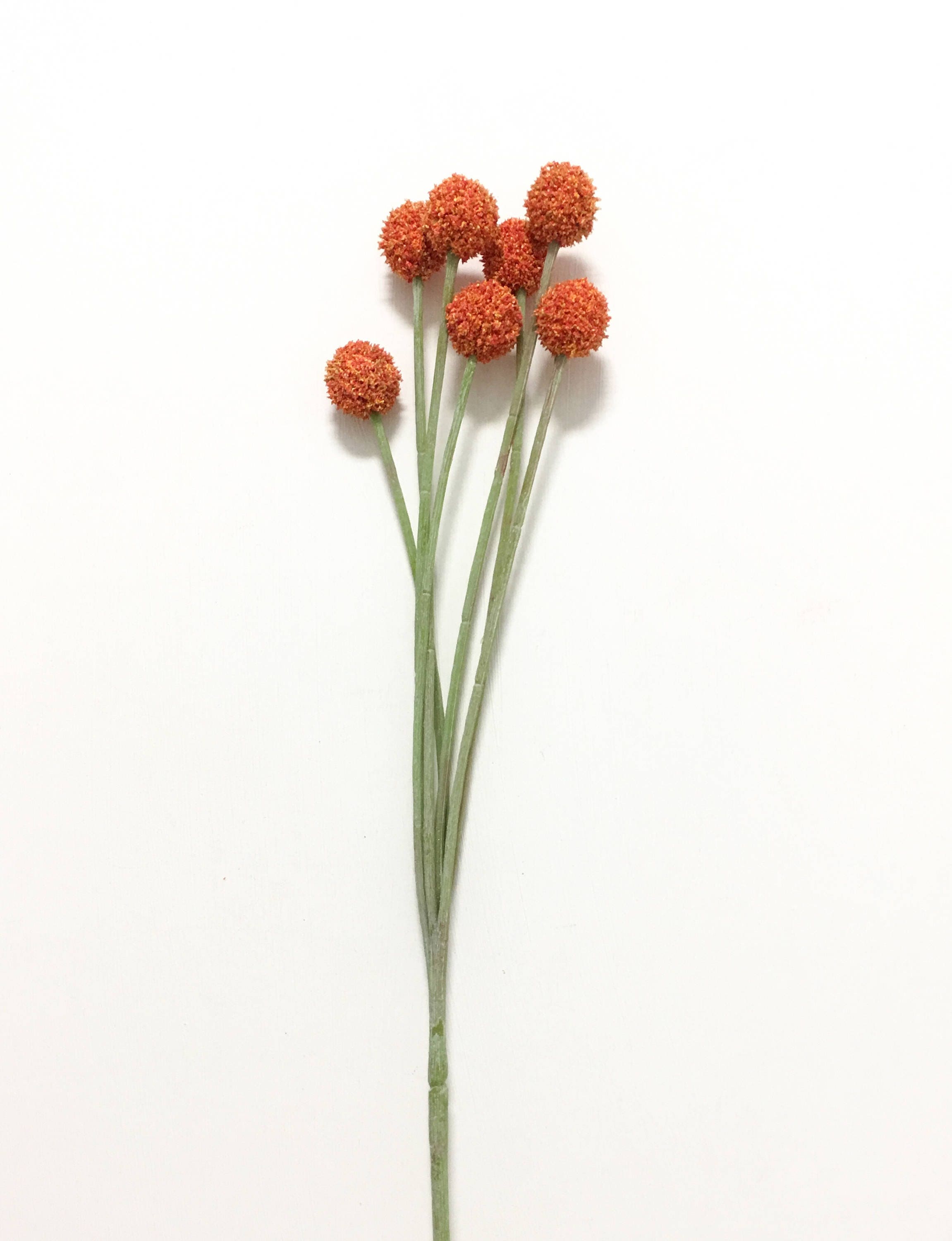 ORANGE Billy Button Spray Craspedia Artificial Flowers Etsy